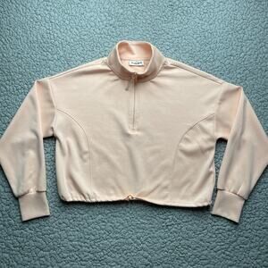 Bearpaw 1/4 Zip Pullover Womens Large Pink Activewear Thumb Hole Outdoors